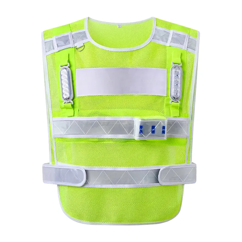 Reflective vest with LED lights for work(MJ-S28)