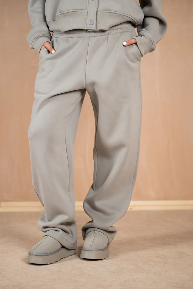 Relaxed Jersey Straight Leg Jogger - Grey