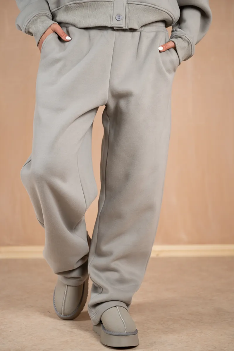 Relaxed Jersey Straight Leg Jogger - Grey