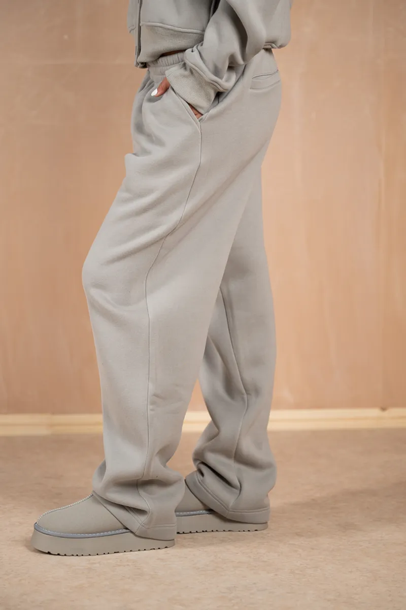 Relaxed Jersey Straight Leg Jogger - Grey