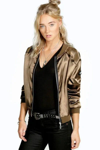 Satin Bomber Jacket