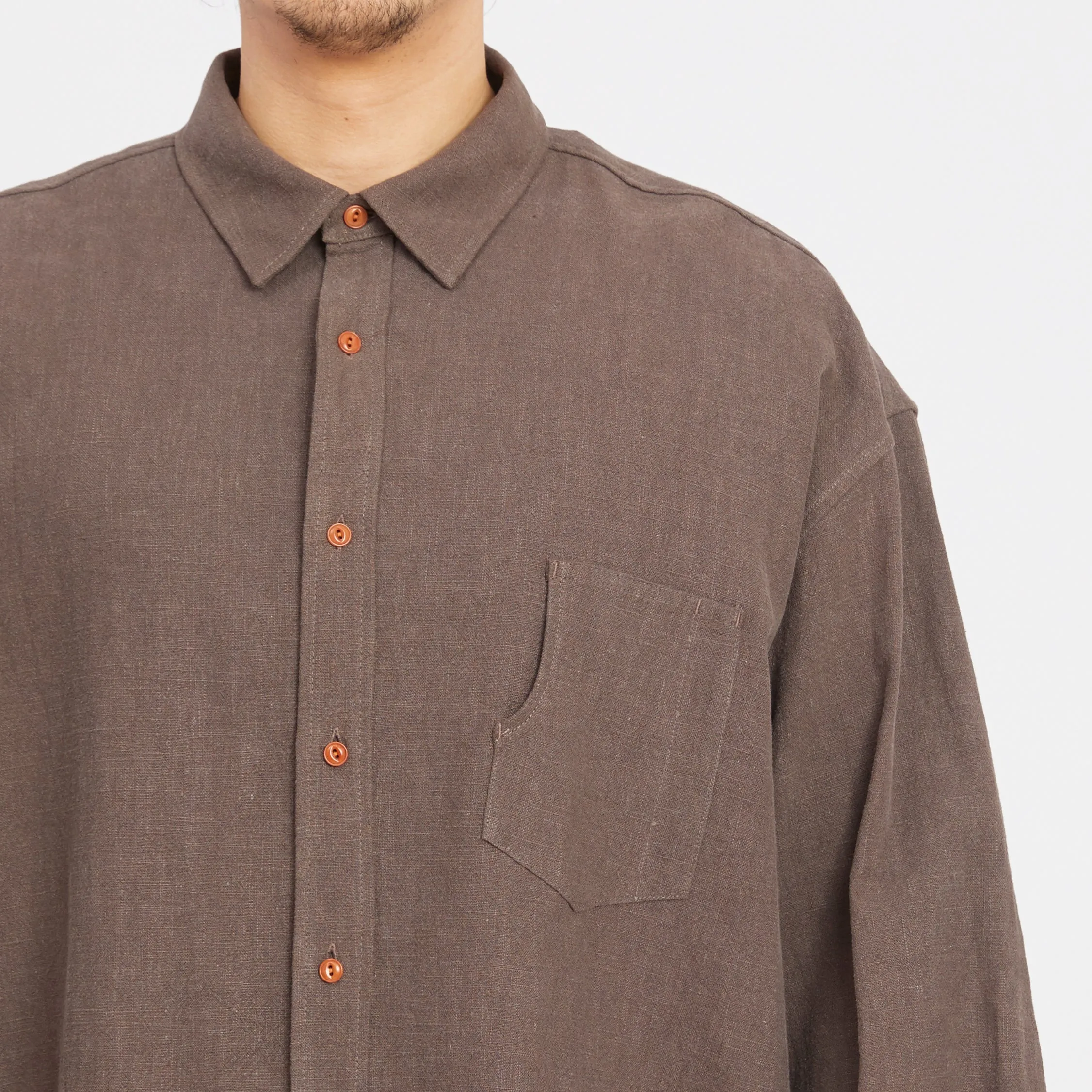 Savant Shirt - Brown Ramie