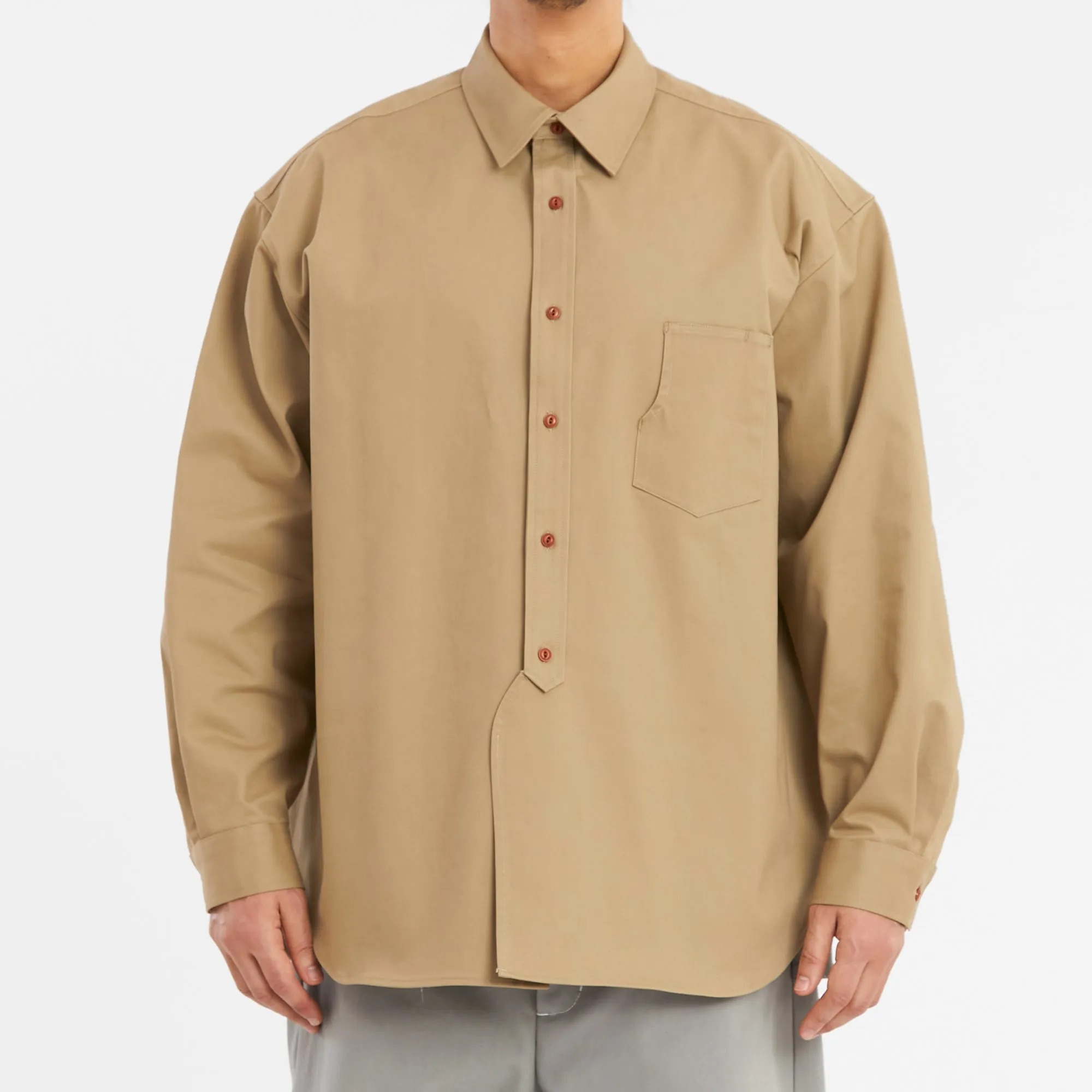 Savant Shirt - Organic Cotton Khaki Twill