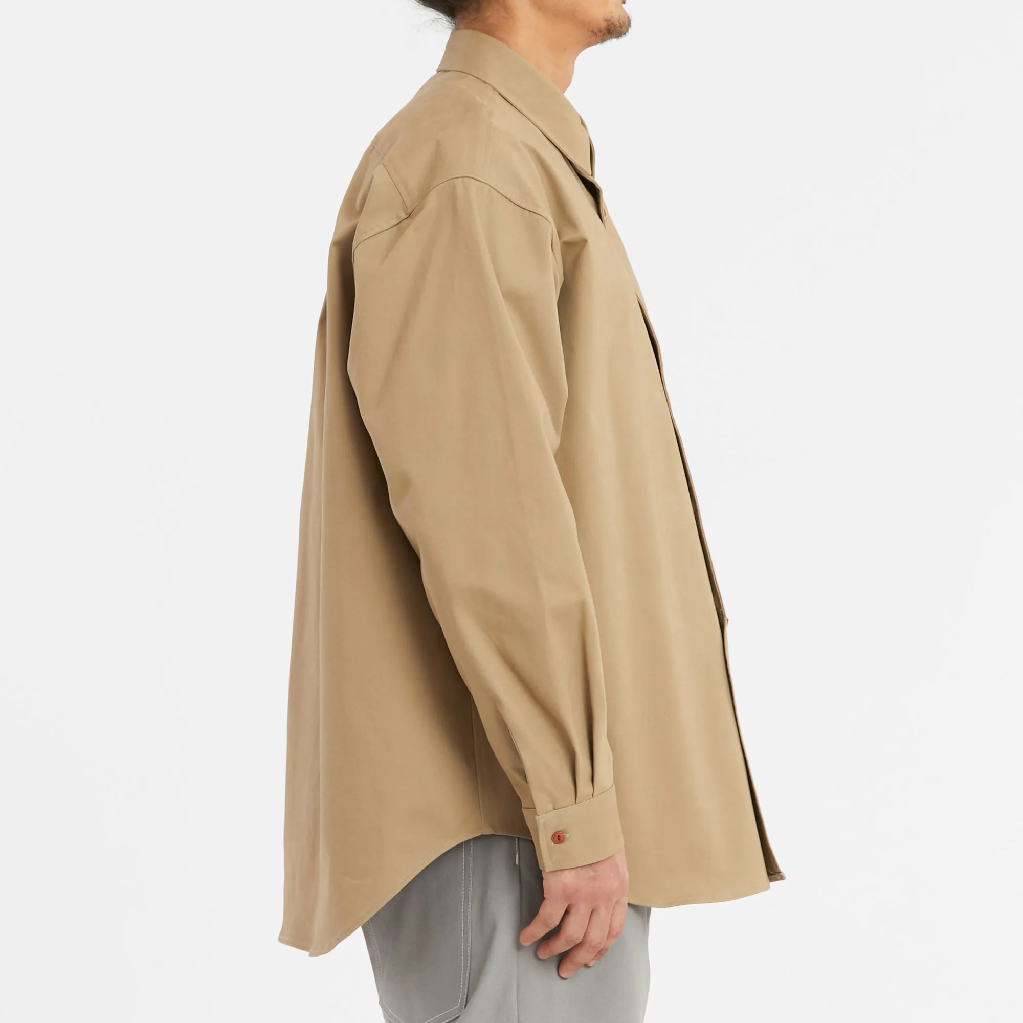 Savant Shirt - Organic Cotton Khaki Twill