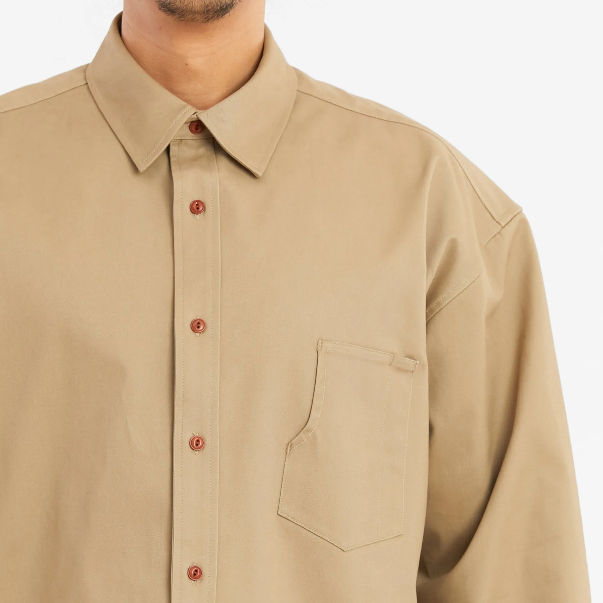 Savant Shirt - Organic Cotton Khaki Twill