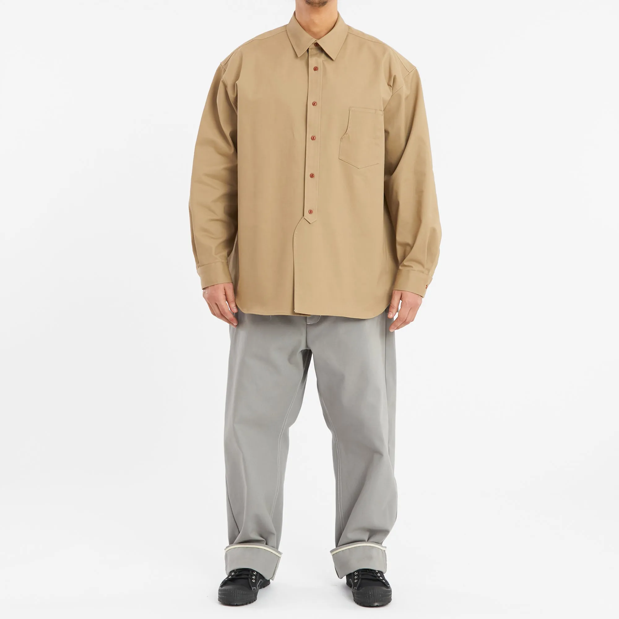 Savant Shirt - Organic Cotton Khaki Twill