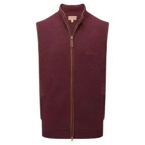 Schoffel Orkney Merino Mens Gilet - Damson