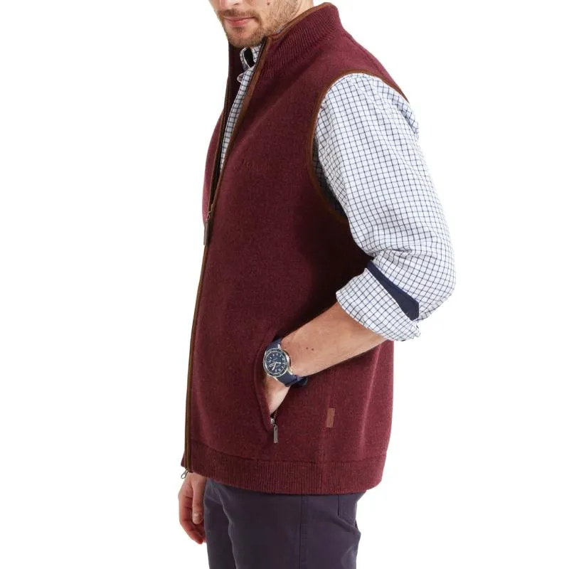 Schoffel Orkney Merino Mens Gilet - Damson