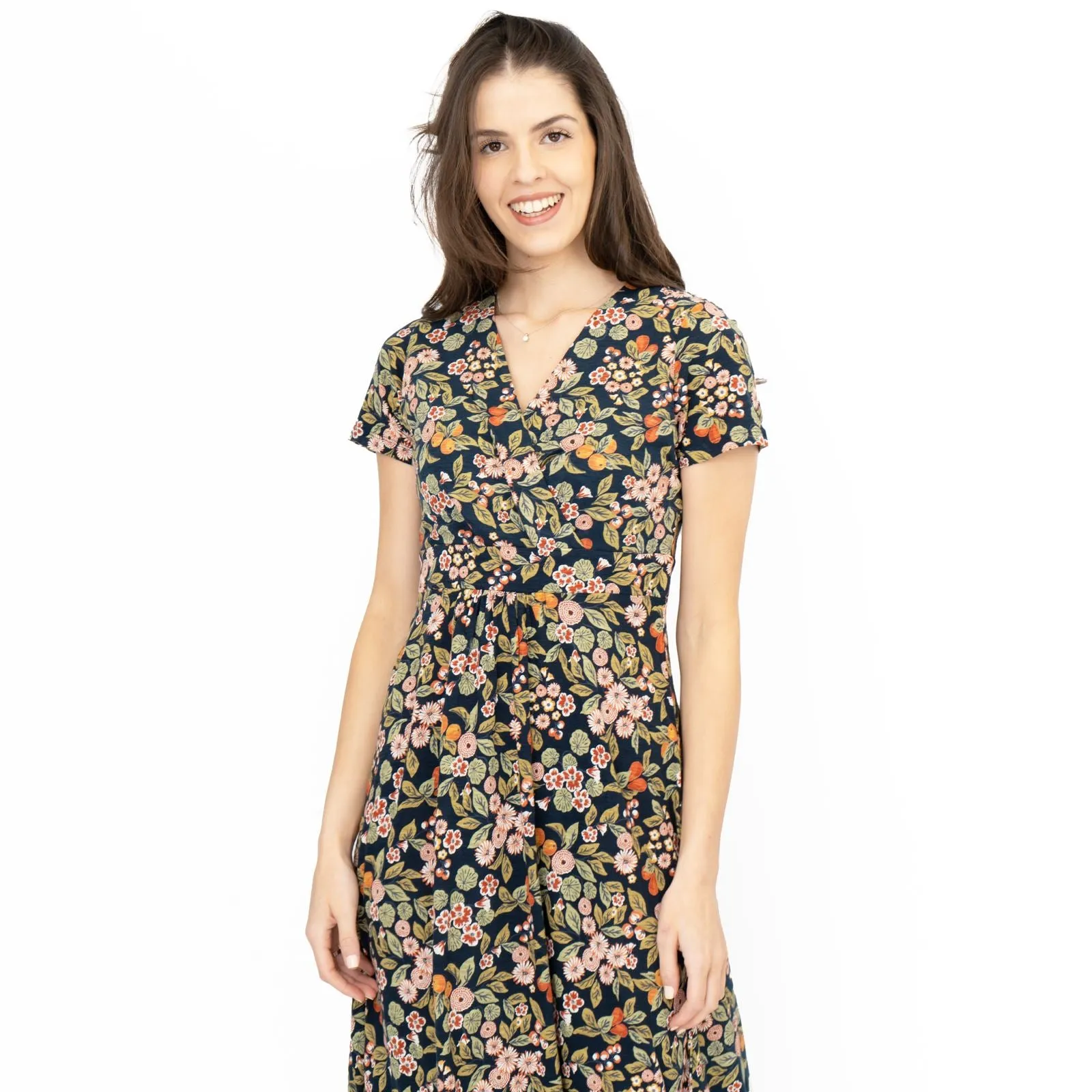 Seasalt Chapelle Midi Dress Fruit Garden Maritime Chalk