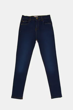 Senior Boys Navy Basic Jeans