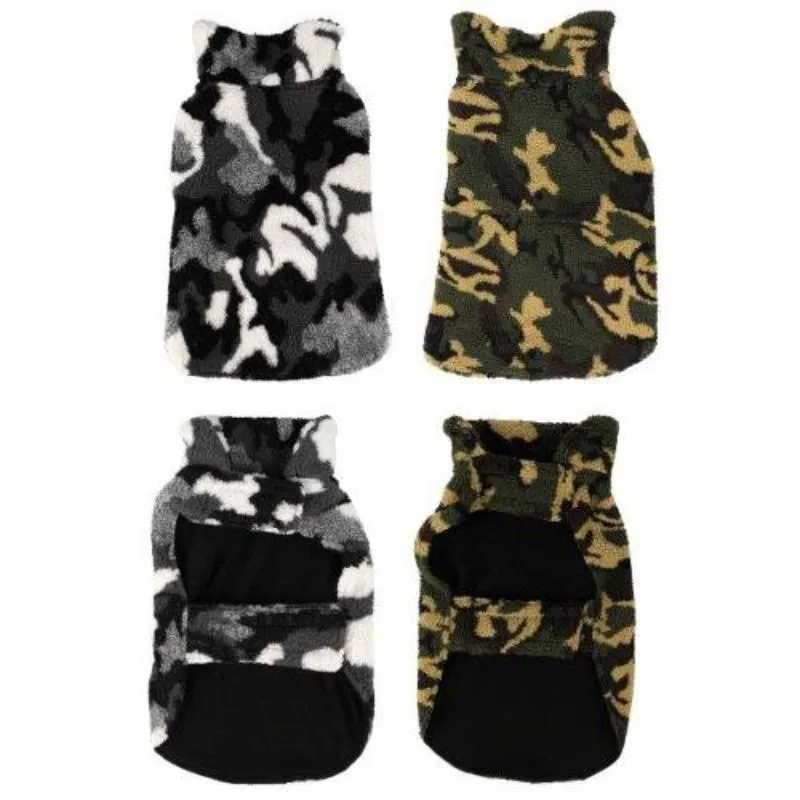 Sherpa Top Camo Pet Jacket - 80cm