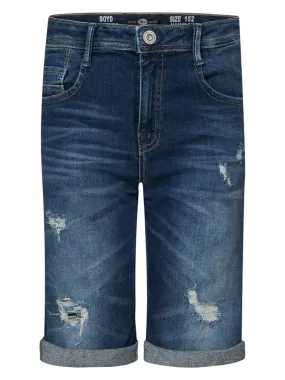 SHORT BOYS DENIM BOYD RIPPED REPAIRED