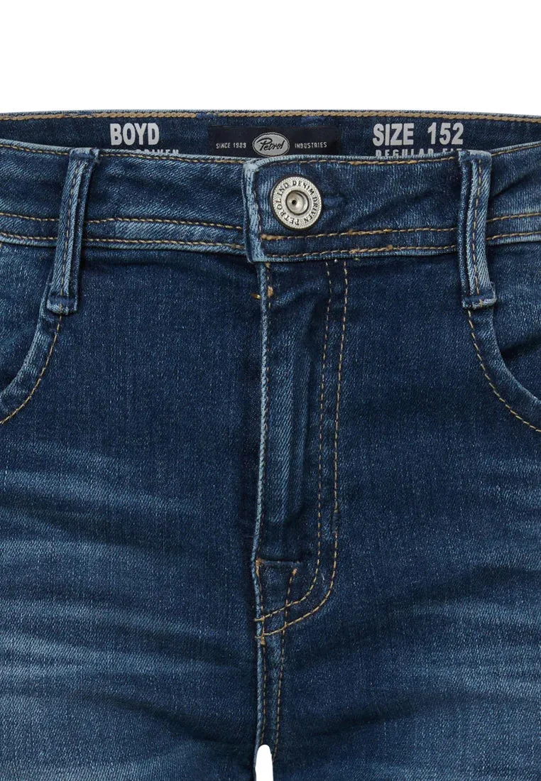 SHORT BOYS DENIM BOYD RIPPED REPAIRED