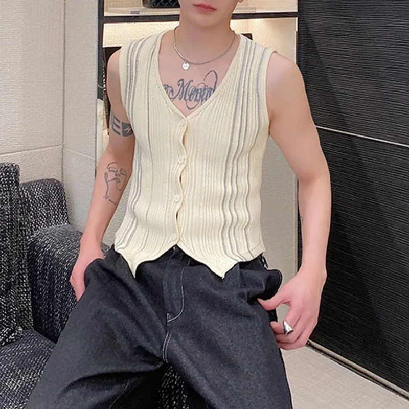 Simple Irregular Knitted Casual Vest