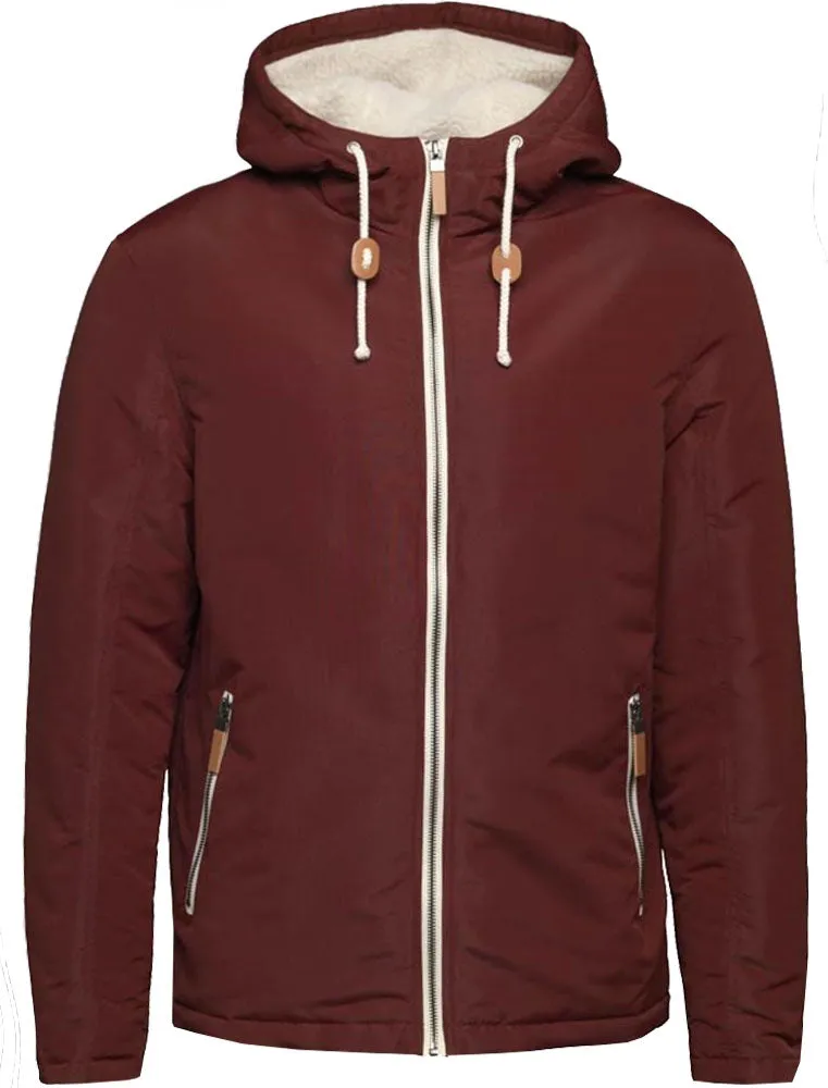 Skagen PKB Hooded Windbreaker Jacket in Burgundy