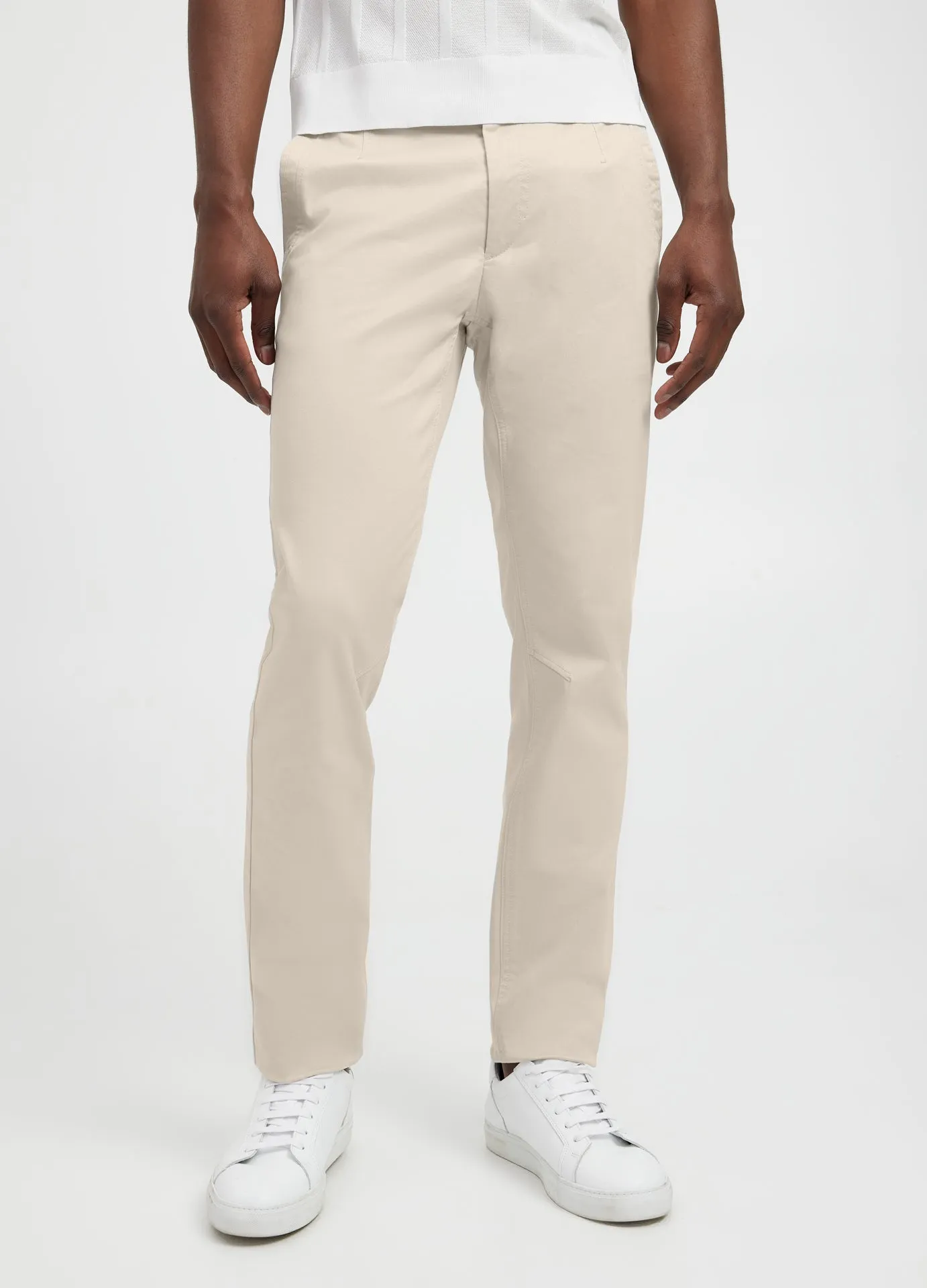 Slim Fit Cotton Stretch Chinos Almond