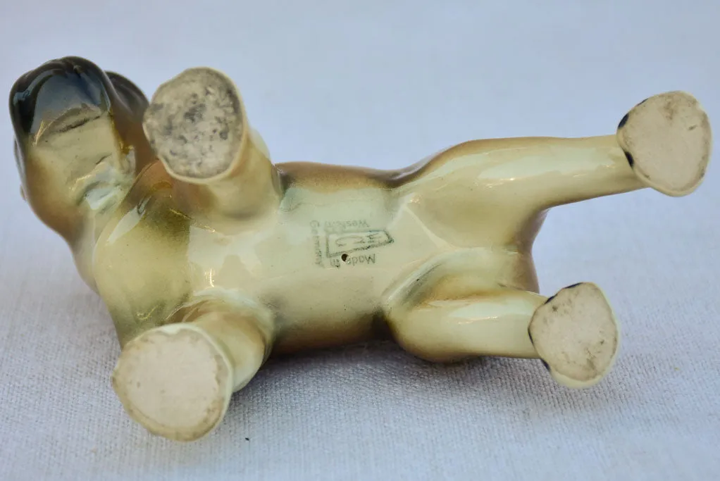 Small 1940's earthenware sculpture of a young boxer dog