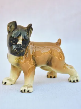 Small 1940's earthenware sculpture of a young boxer dog