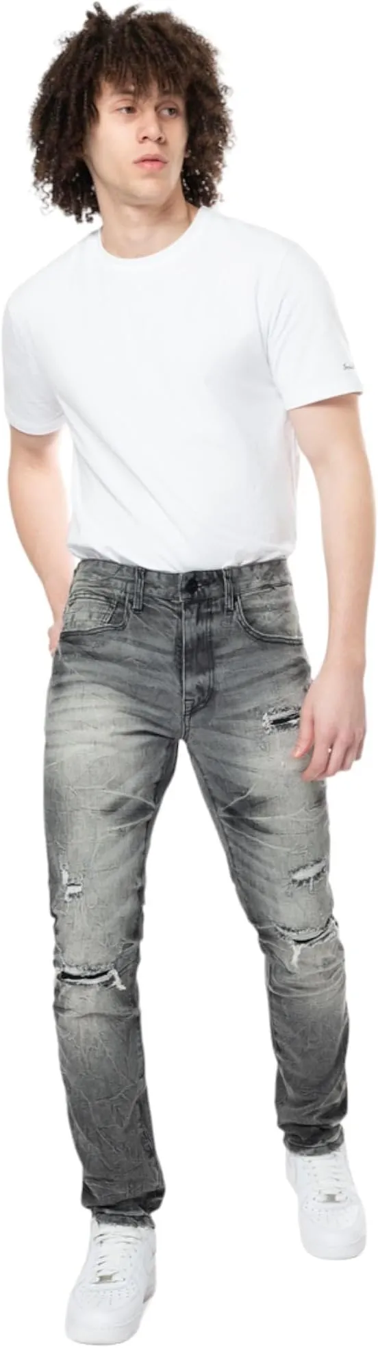 Smoke Rise Men's Wave Effect Jeans