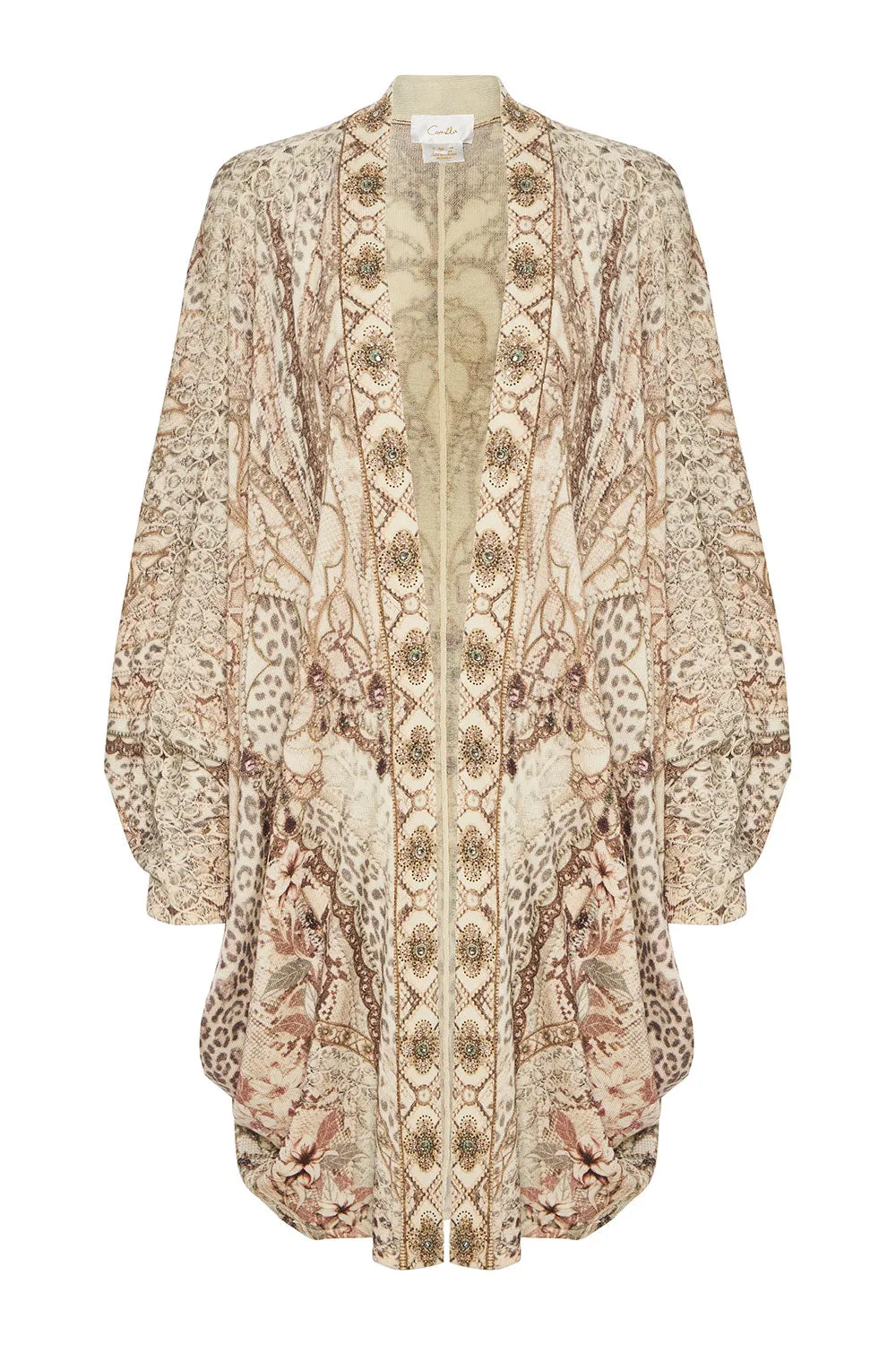 SOFT KNIT PONCHO WITH EMBROIDERY ALL IS NOUVEAU