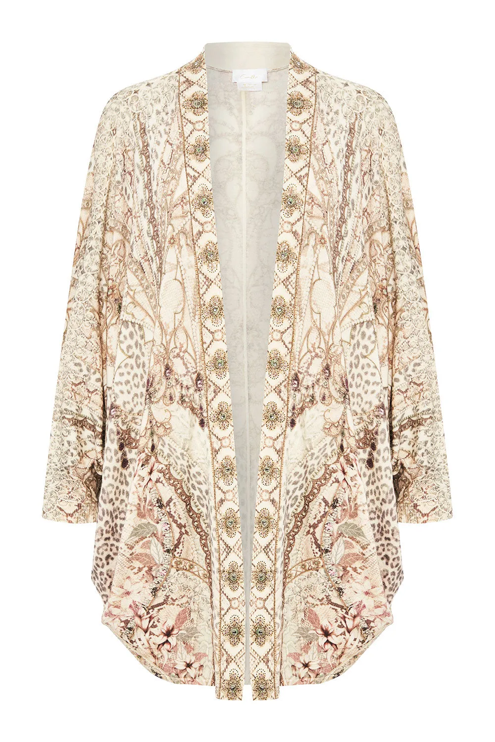 SOFT KNIT PONCHO WITH EMBROIDERY ALL IS NOUVEAU