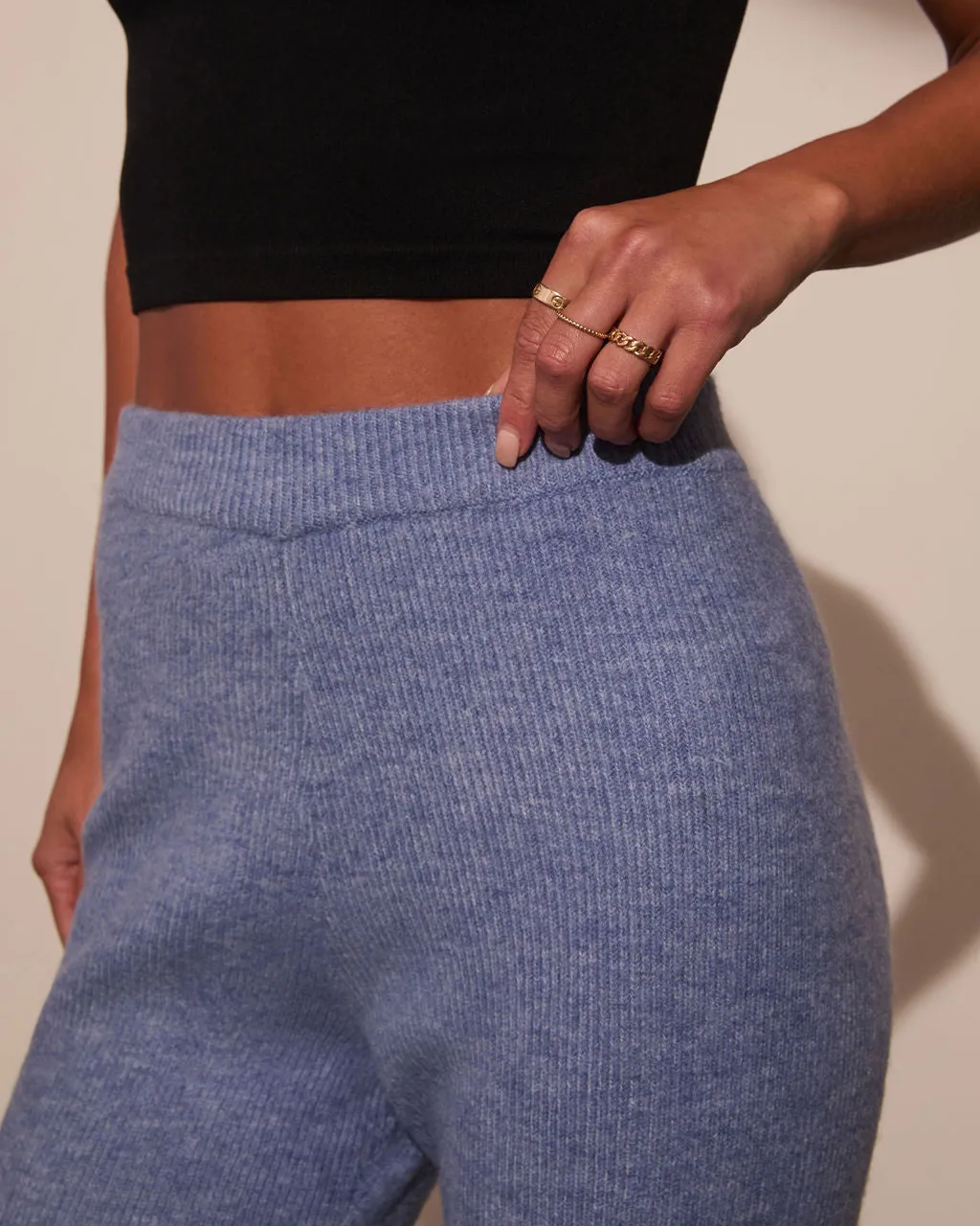 Soft Snowfall Ribbed Joggers