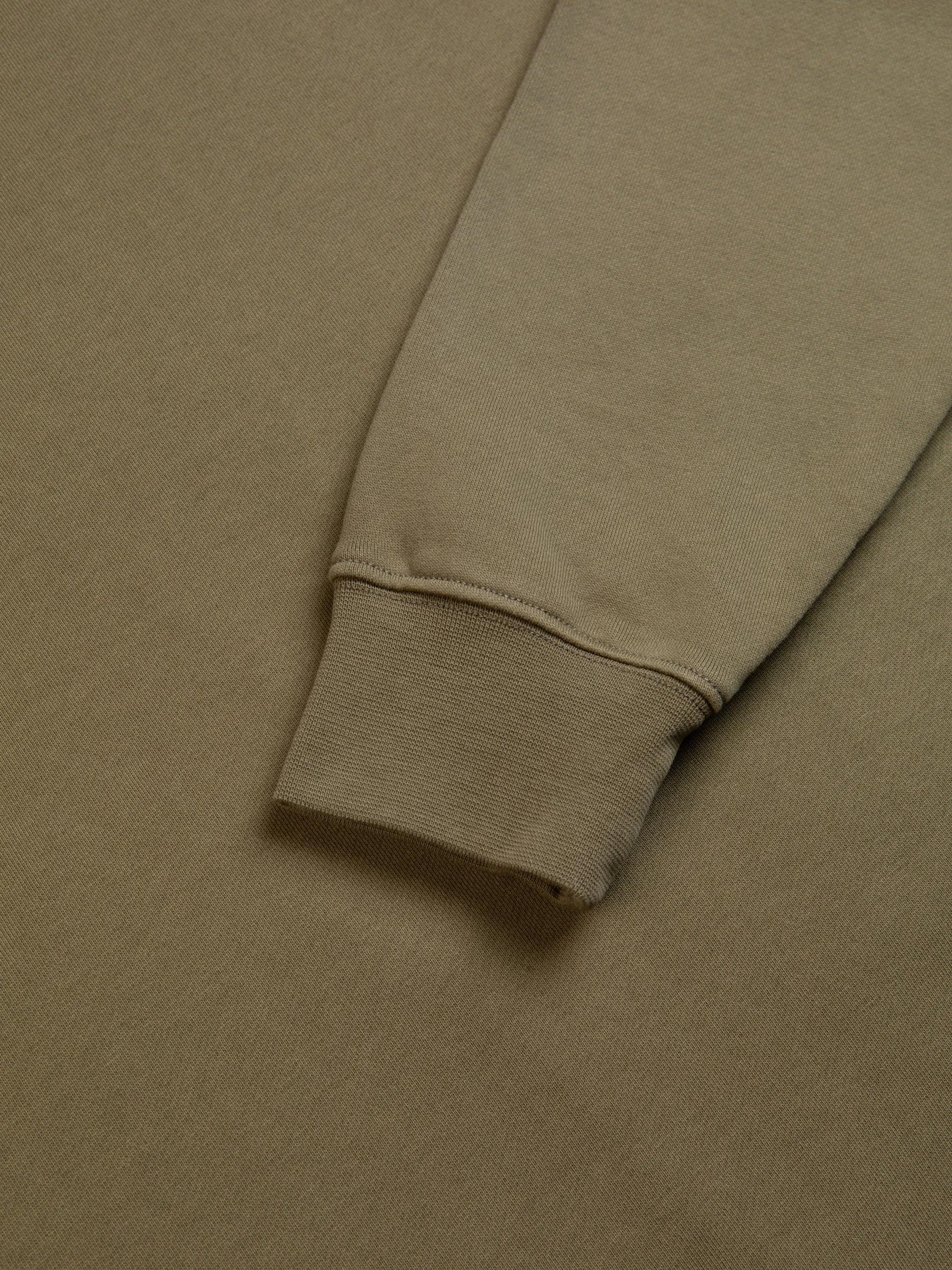 Stobhall Sweatshirt In Olive Cotton Fleeceback