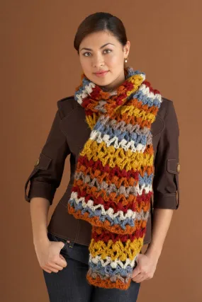 Striped Scarf (Crochet) - Version 2