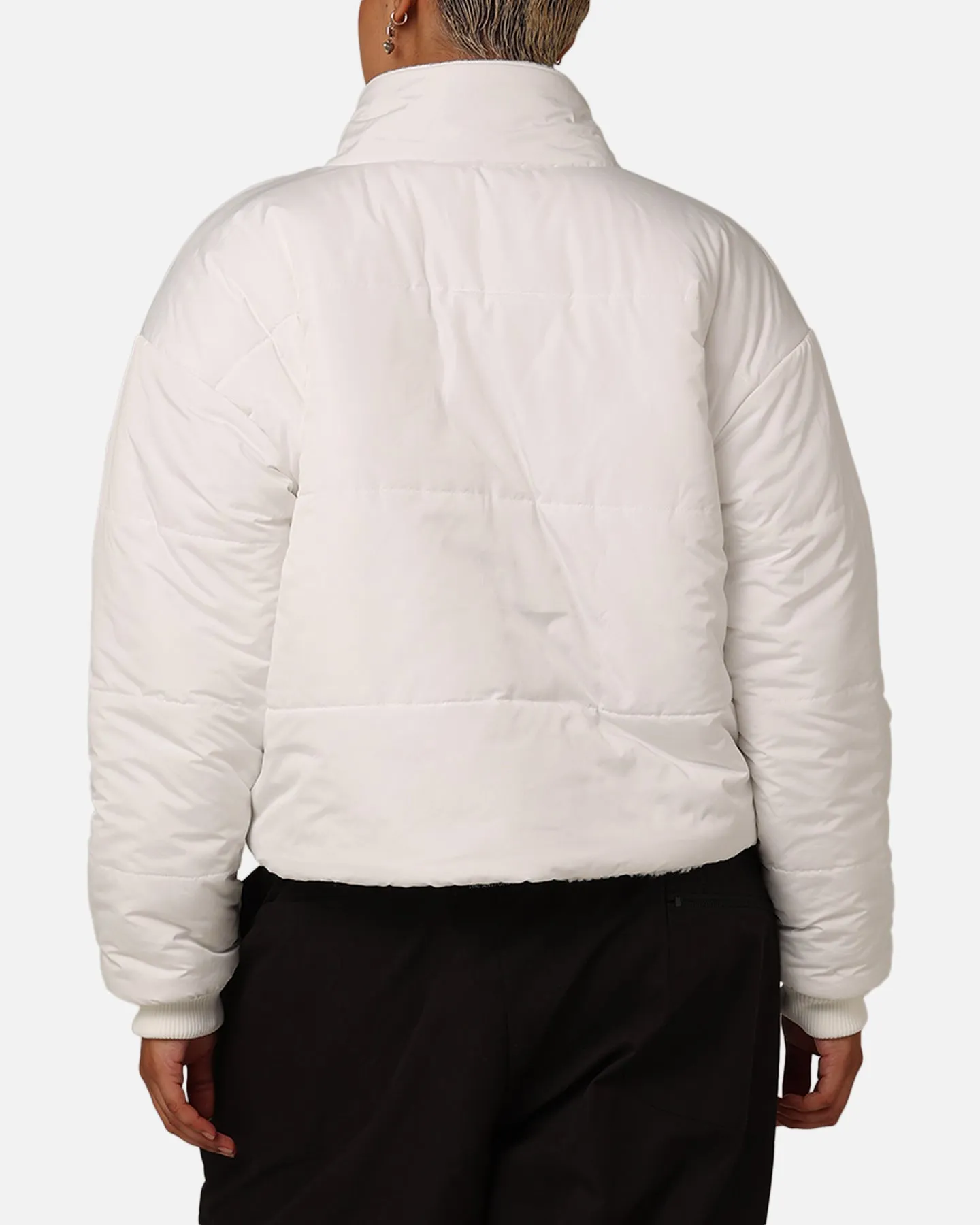 Stüssy Women's Graffiti Cropped Puffer Jacket White