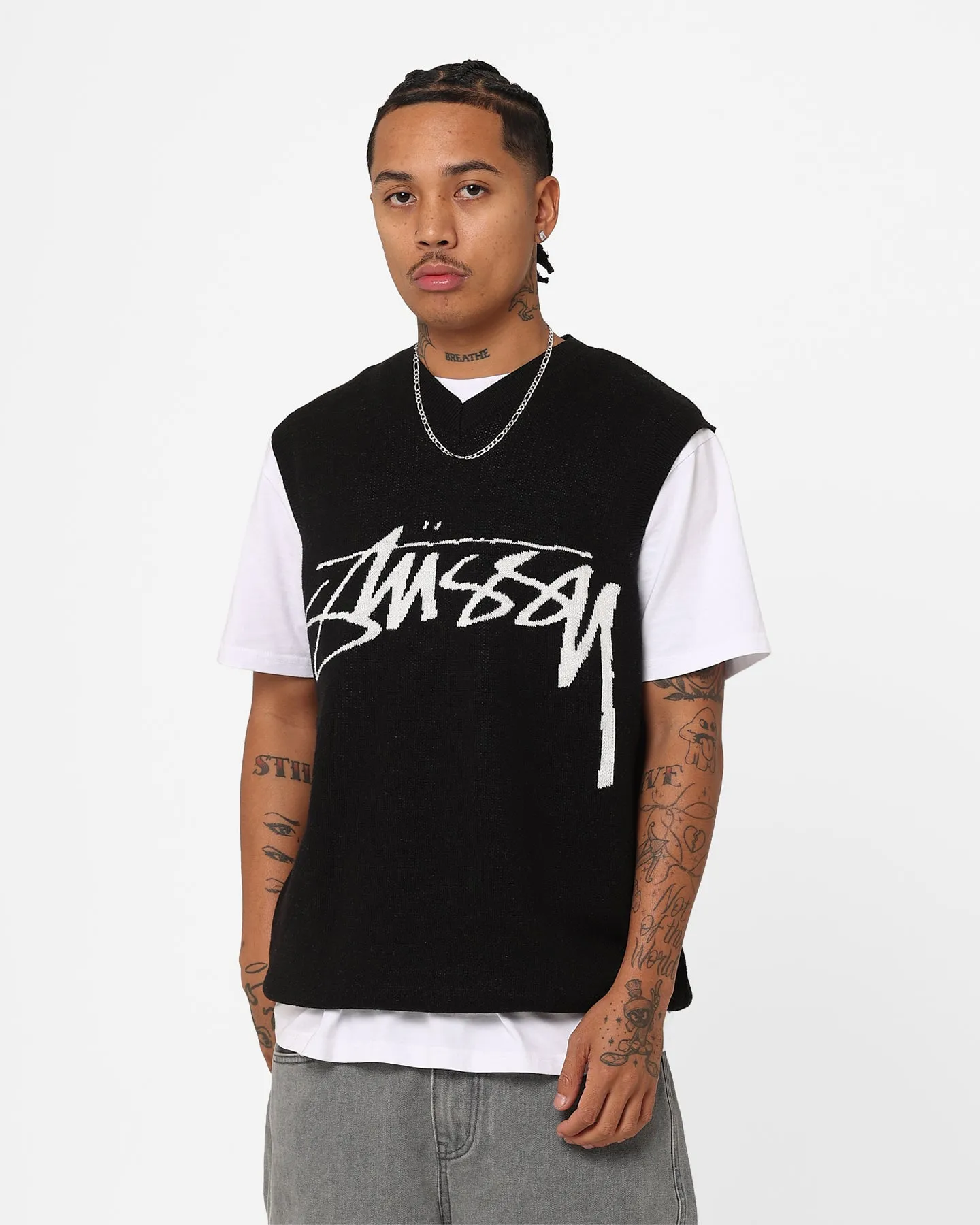 Stussy Smooth Stock Knit Vest Black