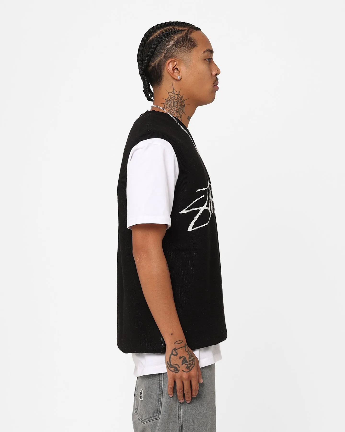 Stussy Smooth Stock Knit Vest Black