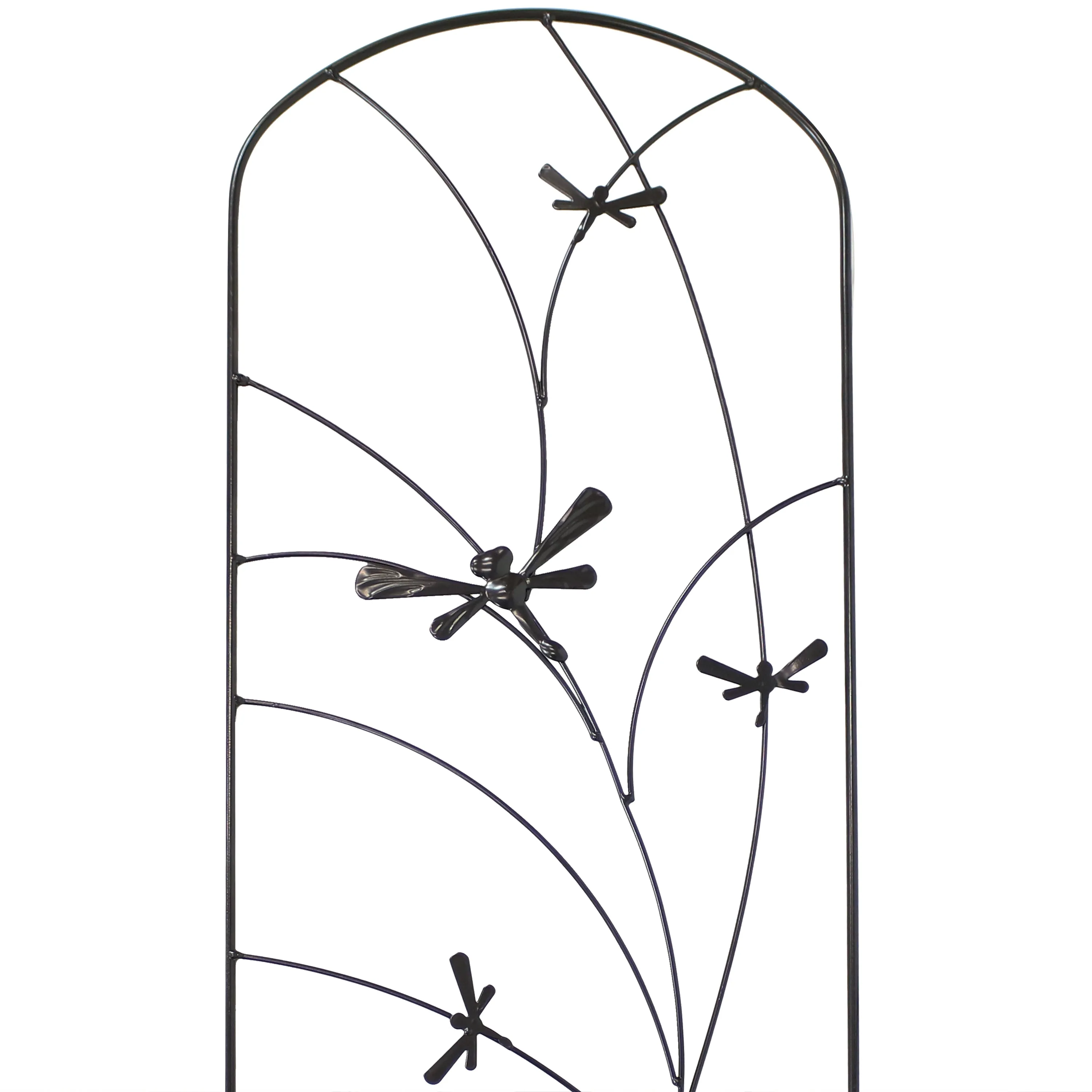 Sunnydaze 2-Piece Dragonfly Delight Metal Garden Trellis - 55"