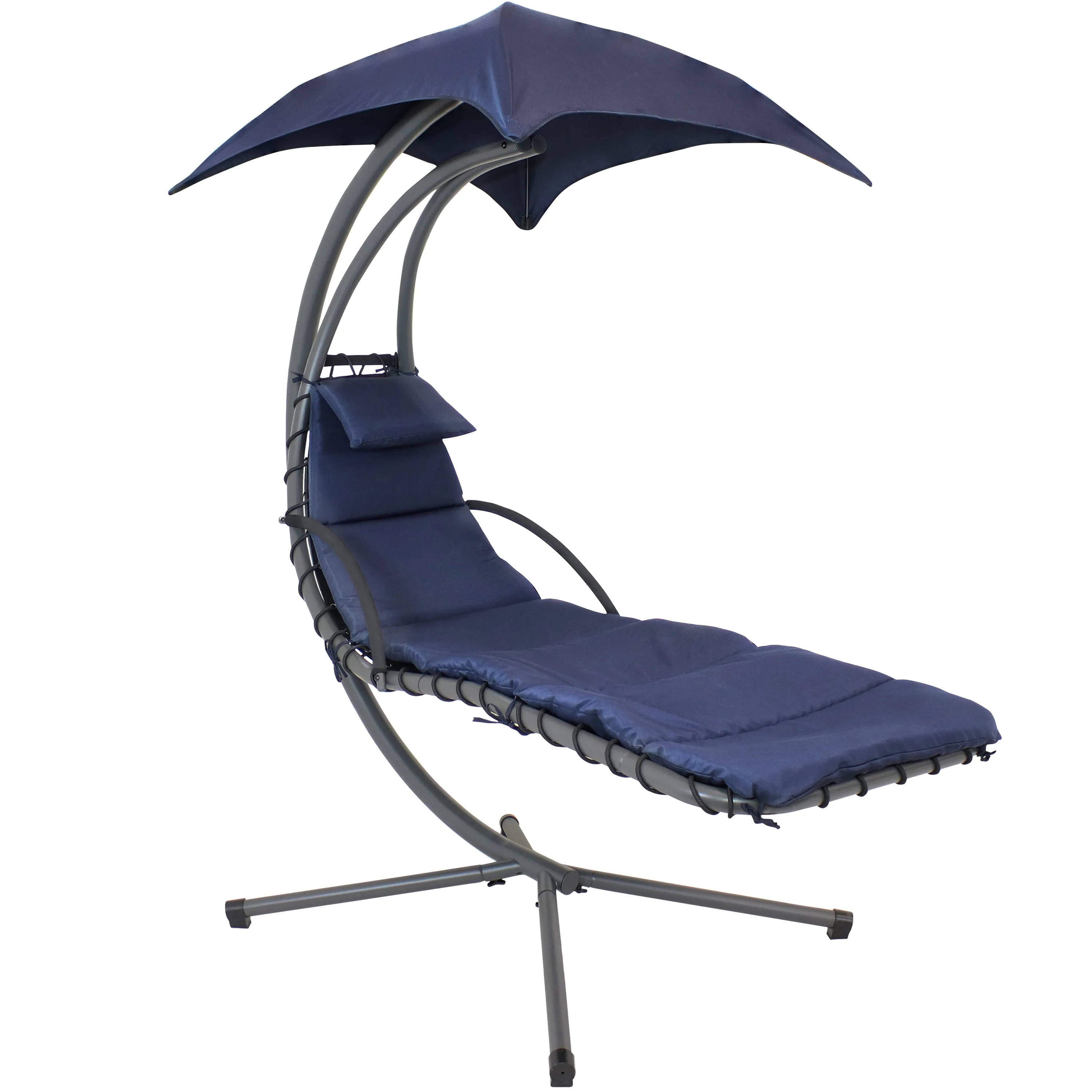 Sunnydaze Floating Chaise Lounge Chair with Umbrella