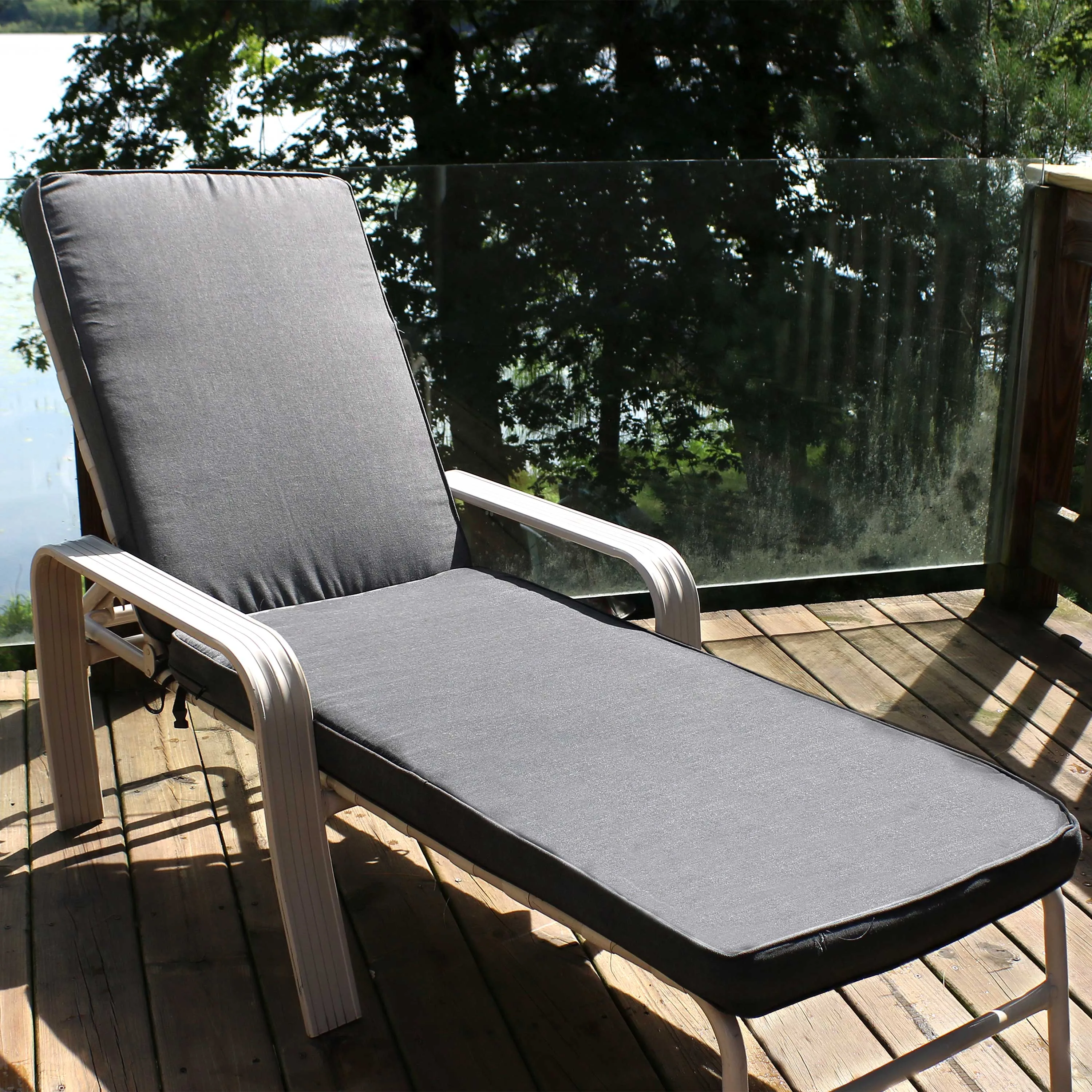 Sunnydaze Outdoor Patio Chaise Lounge Cushion - 72" x 21"