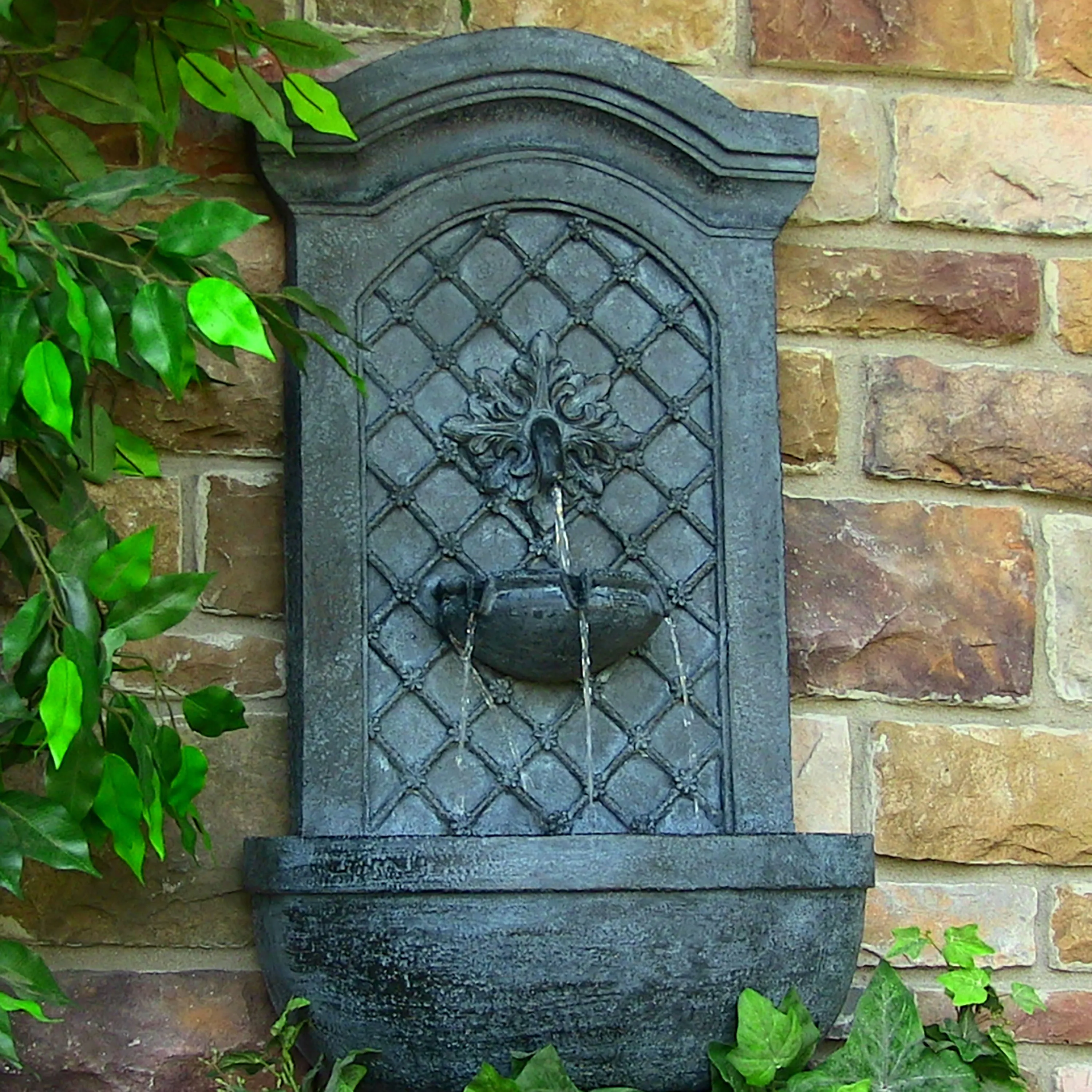 Sunnydaze Rosette Solar Wall Fountain