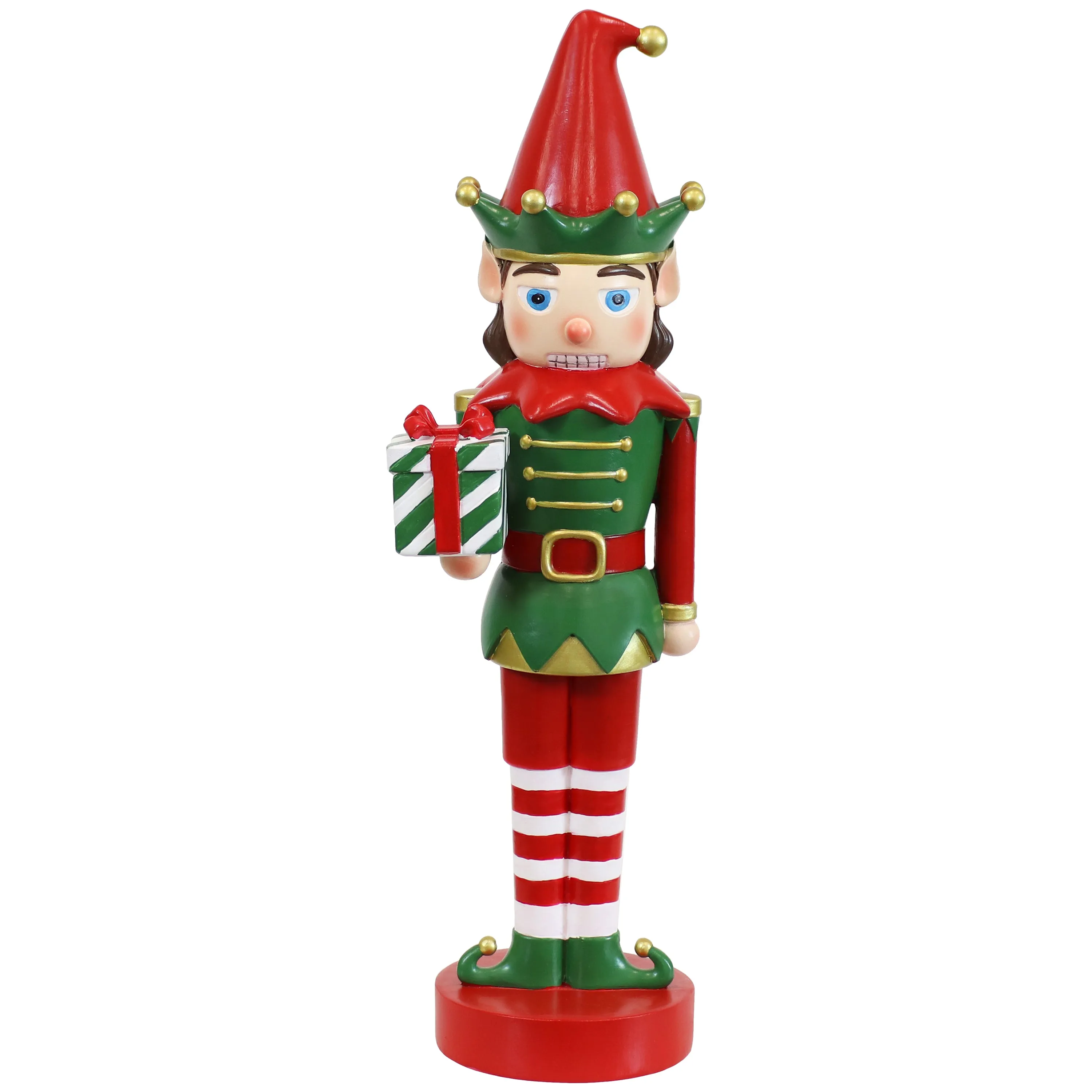 Sunnydaze Small Christmas Nutcracker Statue - Jingles the Elf - 17"