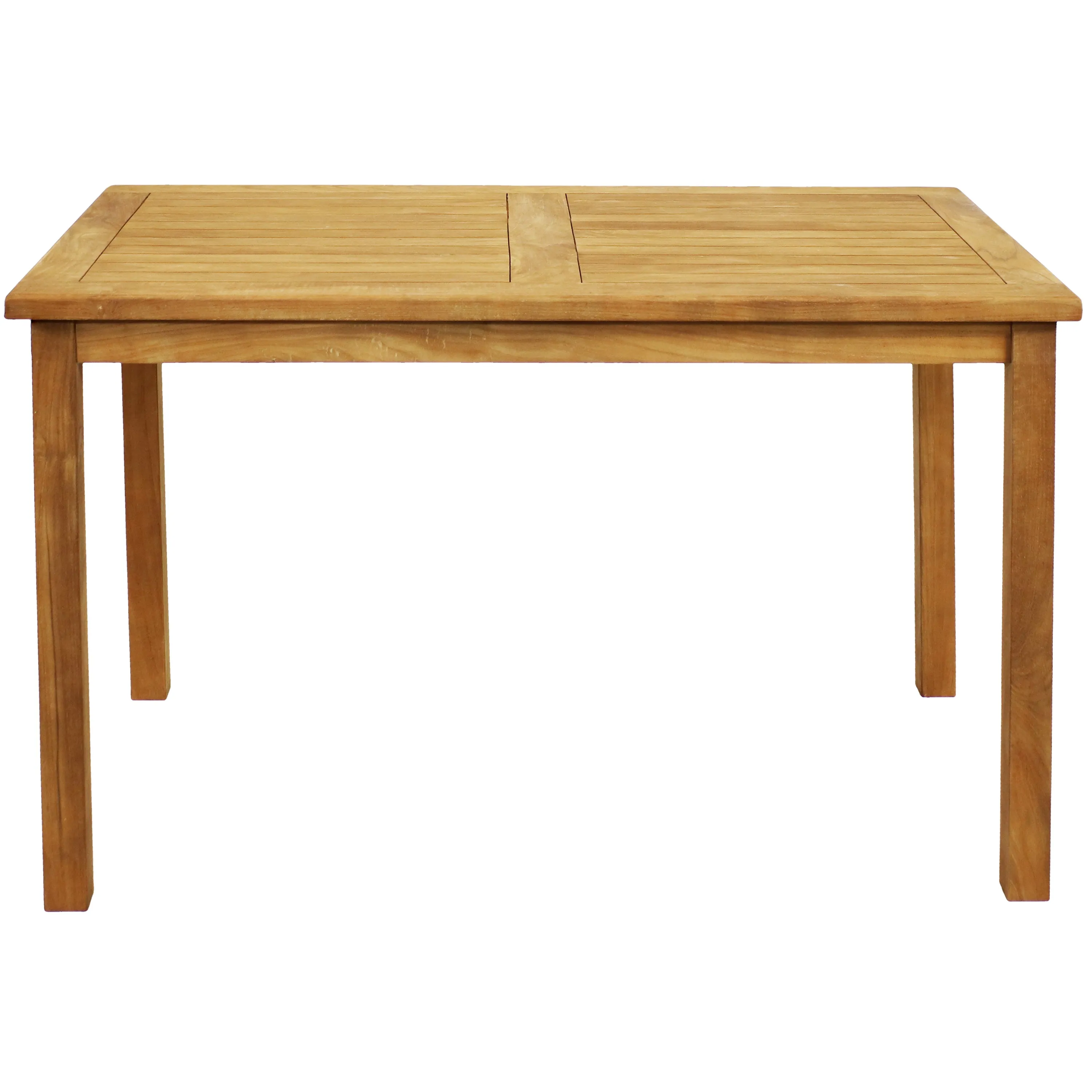 Sunnydaze Teak Rectangle Outdoor Dining Table - Stain Finish - 47"