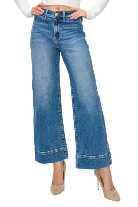 TEEK - Medium Wash Full Size High Rise Wide Leg Jeans