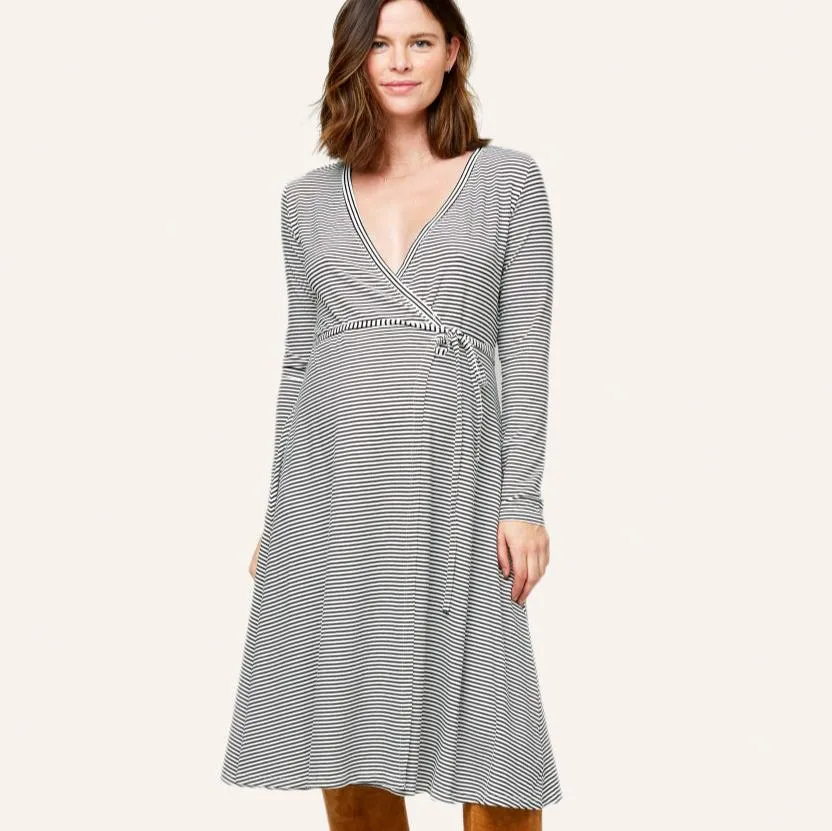 Tessa Maternity   Nursing Wrap Dress