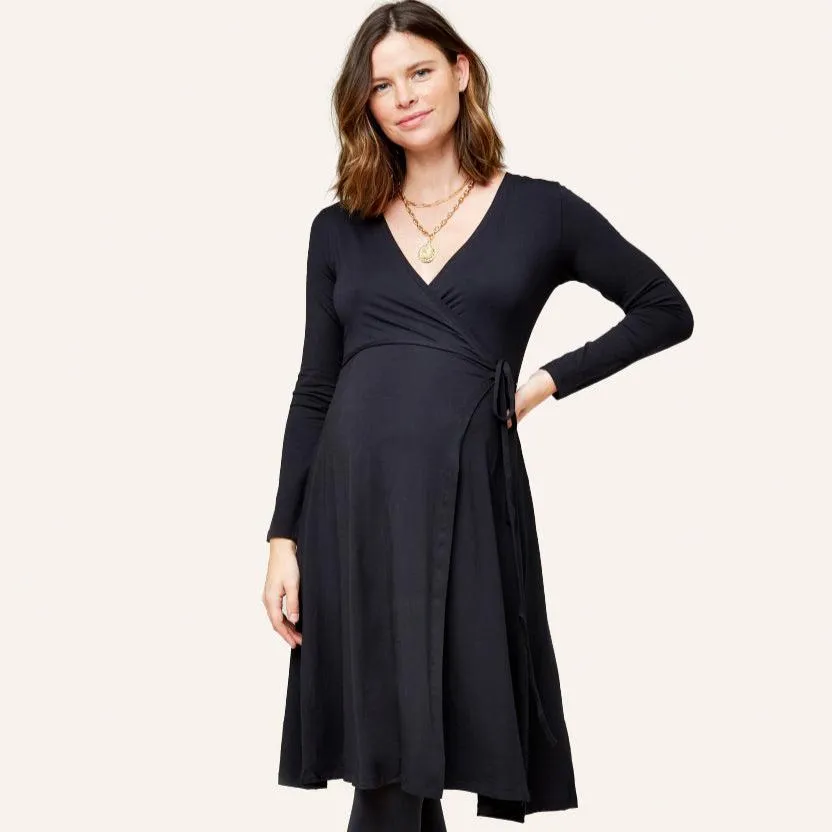 Tessa Maternity   Nursing Wrap Dress