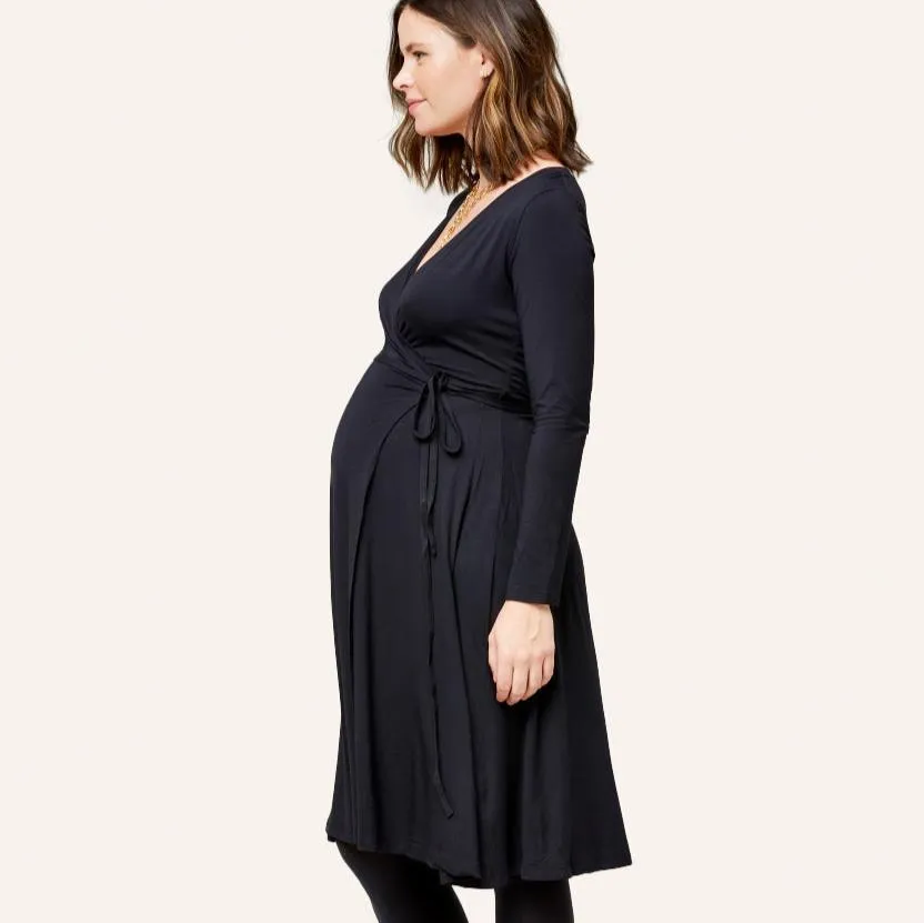 Tessa Maternity   Nursing Wrap Dress