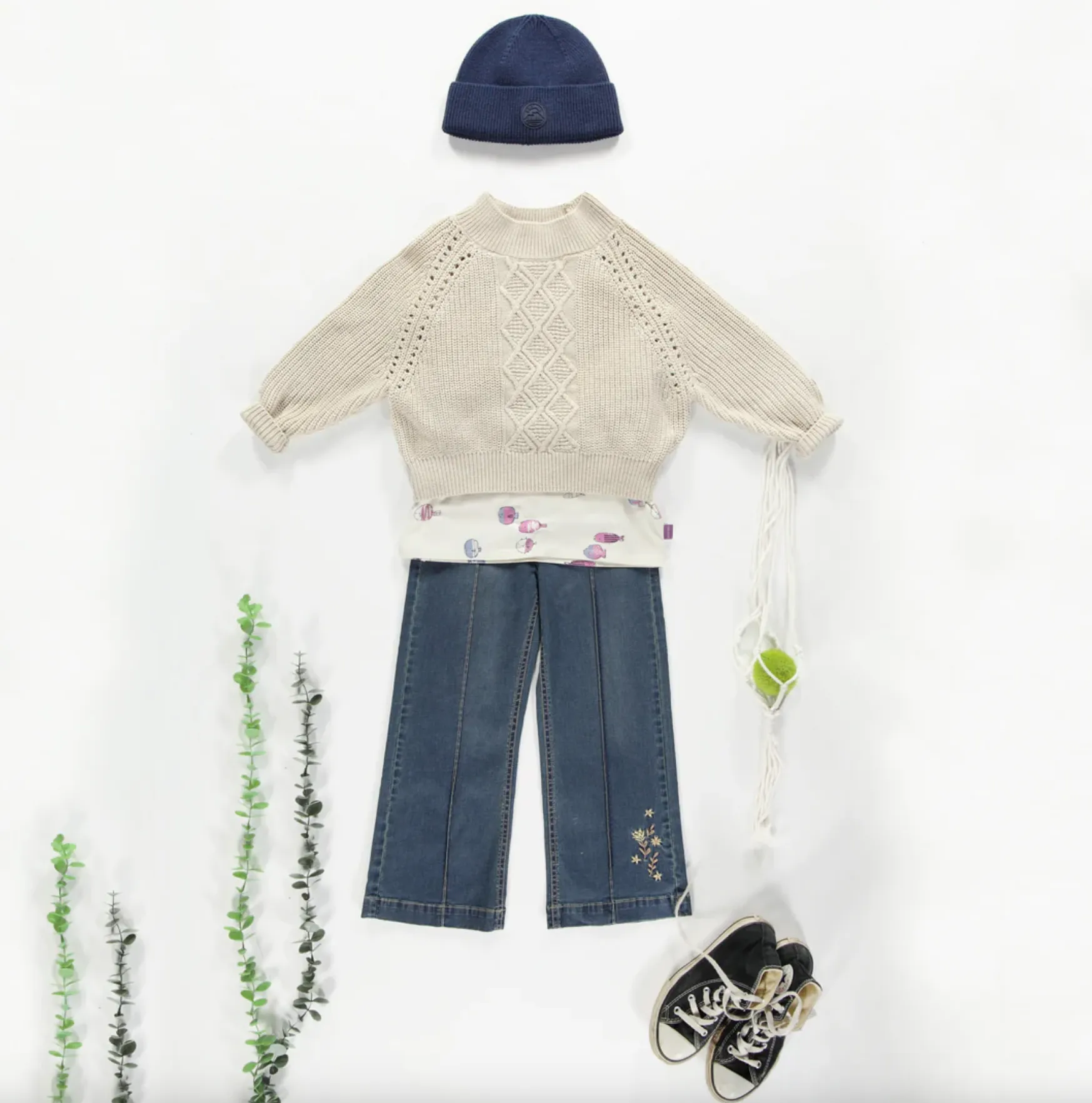 The Hannah Wide Leg Denim - KIDS