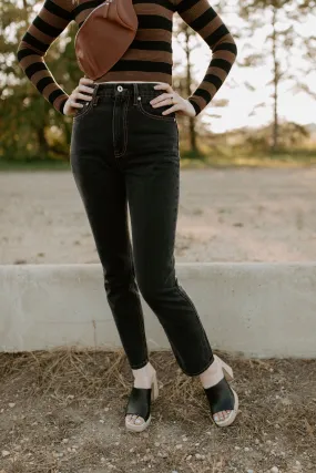 The Sloane High Rise Cigarette Jeans - Midnight Rider