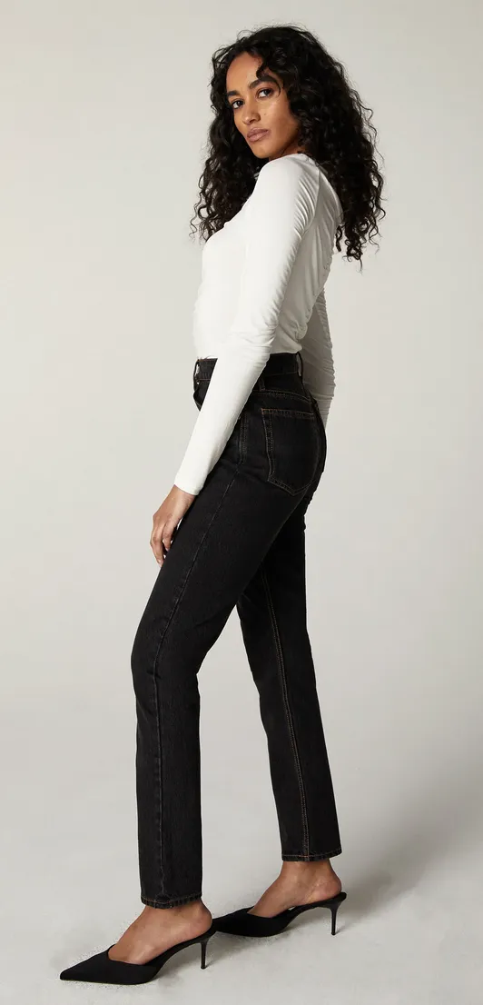 The Sloane High Rise Cigarette Jeans - Midnight Rider