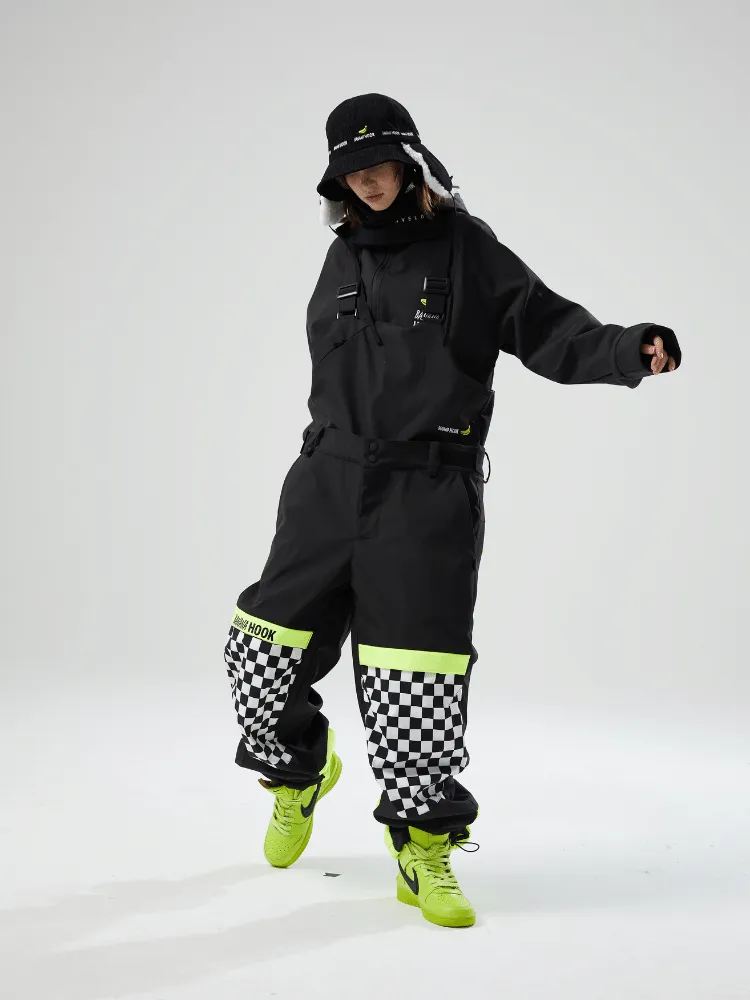 Tolasmik X Banana Hook Premium Chess Baggy Bib Pants - Unisex