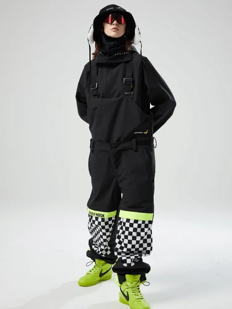 Tolasmik X Banana Hook Premium Chess Baggy Bib Pants - Unisex