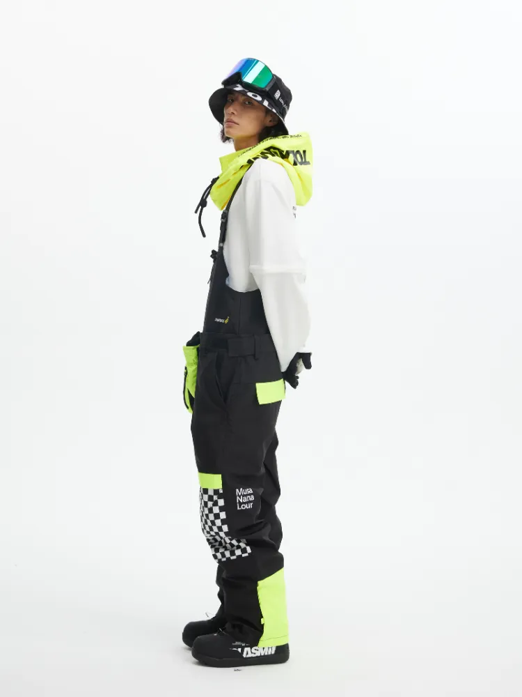 Tolasmik X Banana Hook Premium Chess Baggy Bib Pants - Unisex