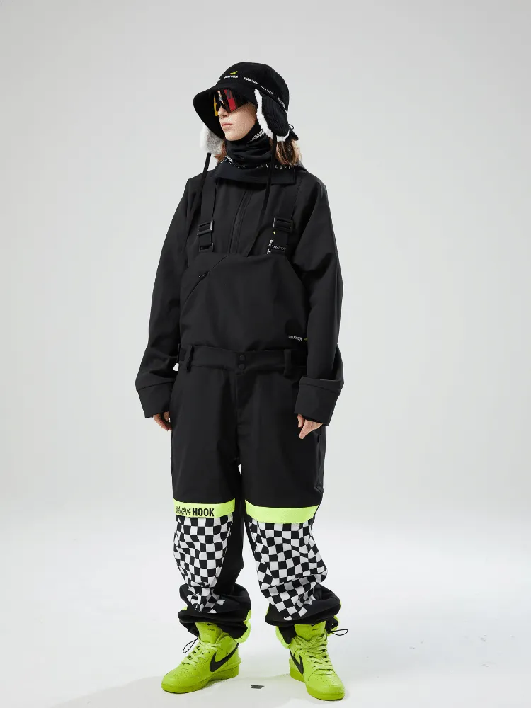 Tolasmik X Banana Hook Premium Chess Baggy Bib Pants - Unisex