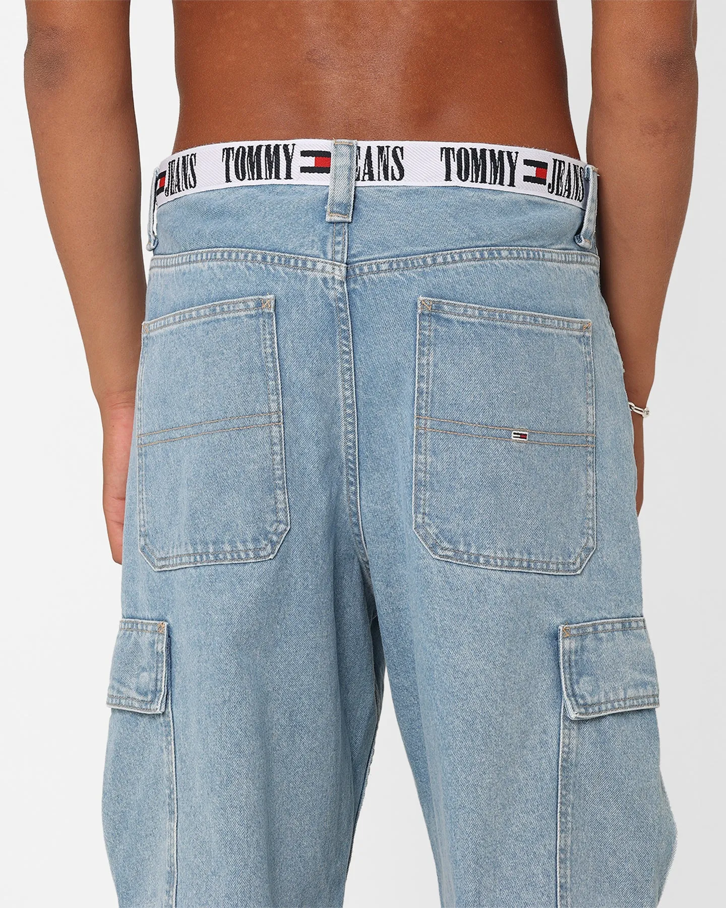 Tommy Jeans Aiden Baggy Cargo Jeans Denim Light