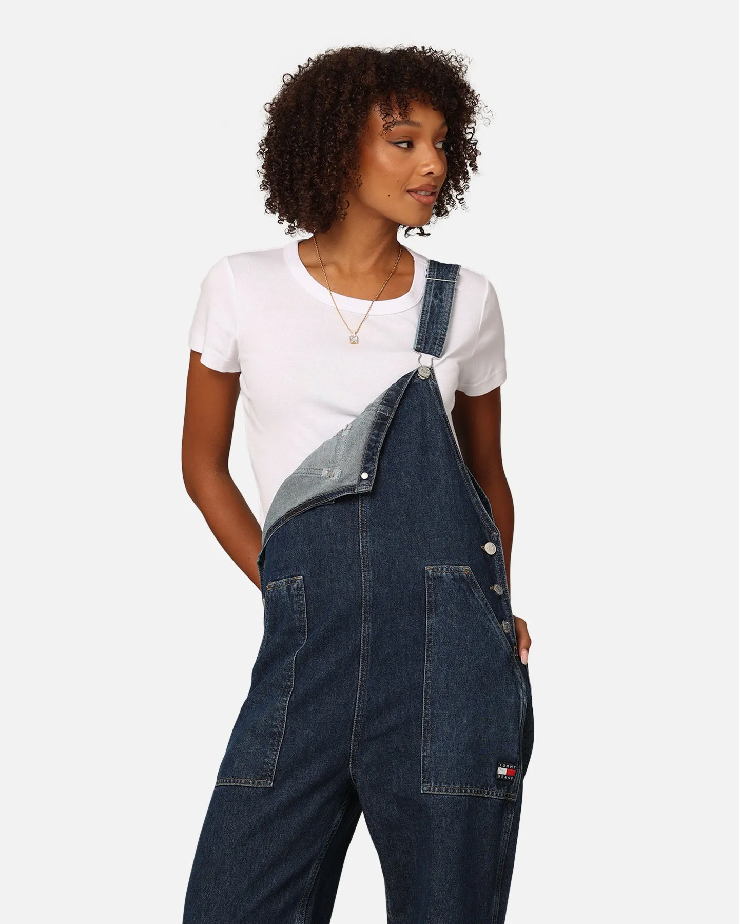 Tommy Jeans Women's Workwear Dungaree Denim Dark